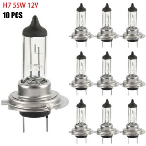 10PCS Halogen Headlight Bulb Super Warm White Light H7 55W 12V Bulb Headlight Halogen Lamp Car HeadLight Replacement Bulb